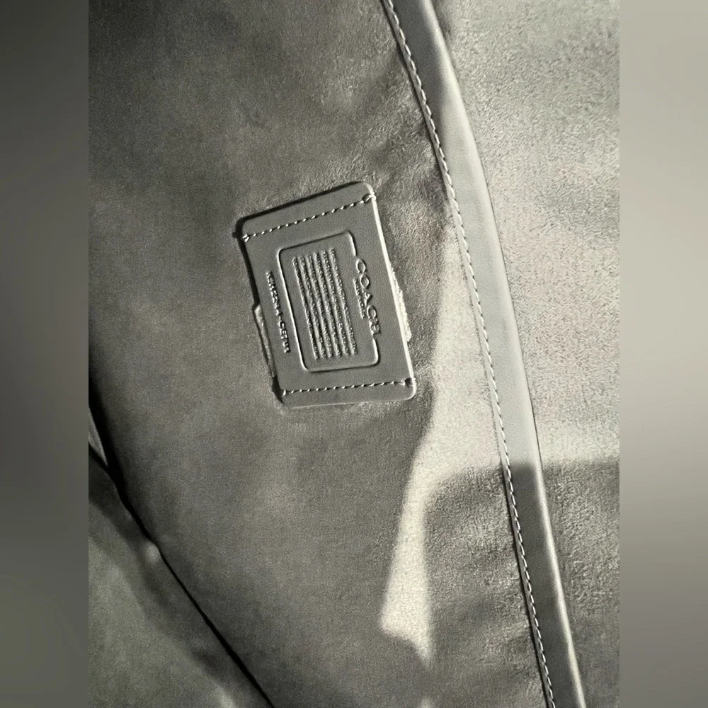 Coach Black and Gray Patterned Laptop Bag